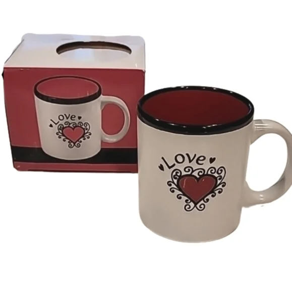 Christian Art Gifts Love For You Mug White Red - Picture 1 of 8